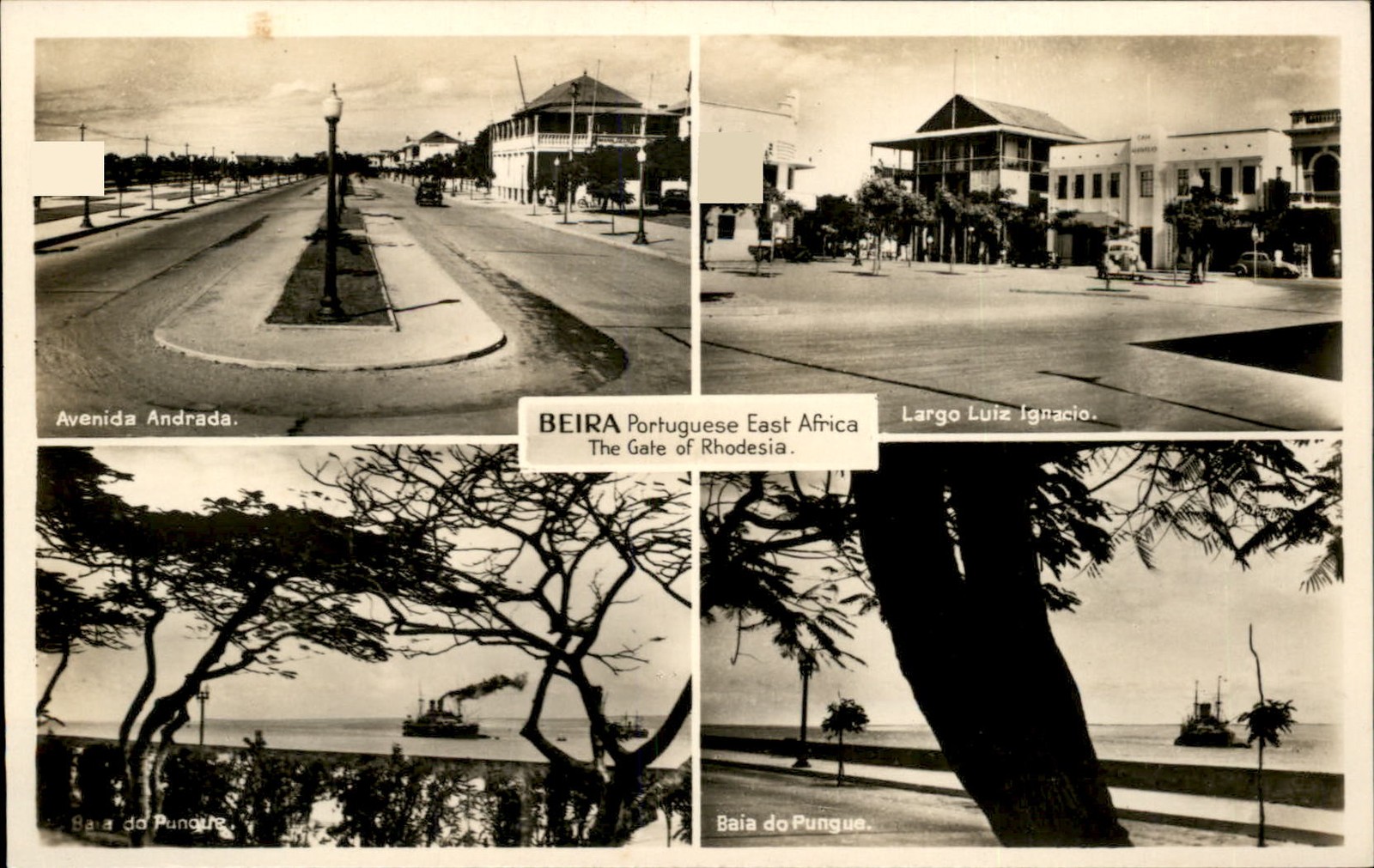 Beira Portuguese East Africa Gate of Rhodesia Multi View c1920s RPPC PC bhn