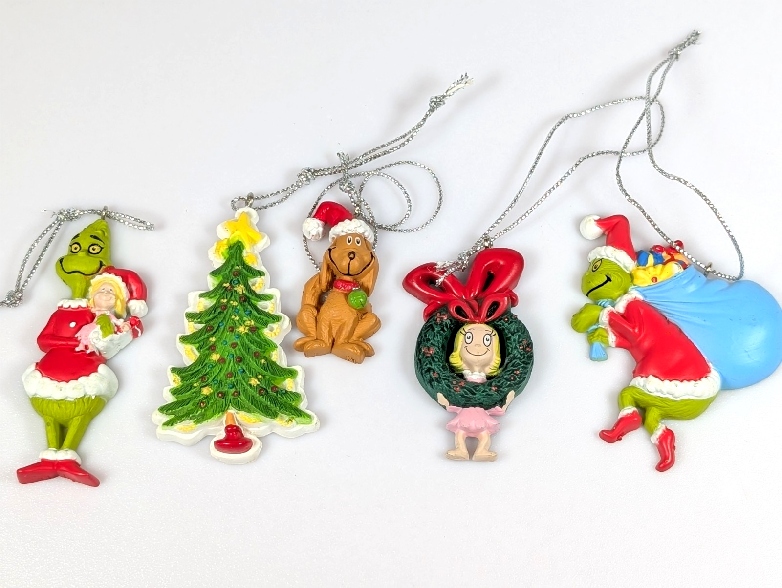 Vtg Hallmark Dr Suess Grinch Stole Christmas Ornament Lot Dog Max Cindy Lou Who