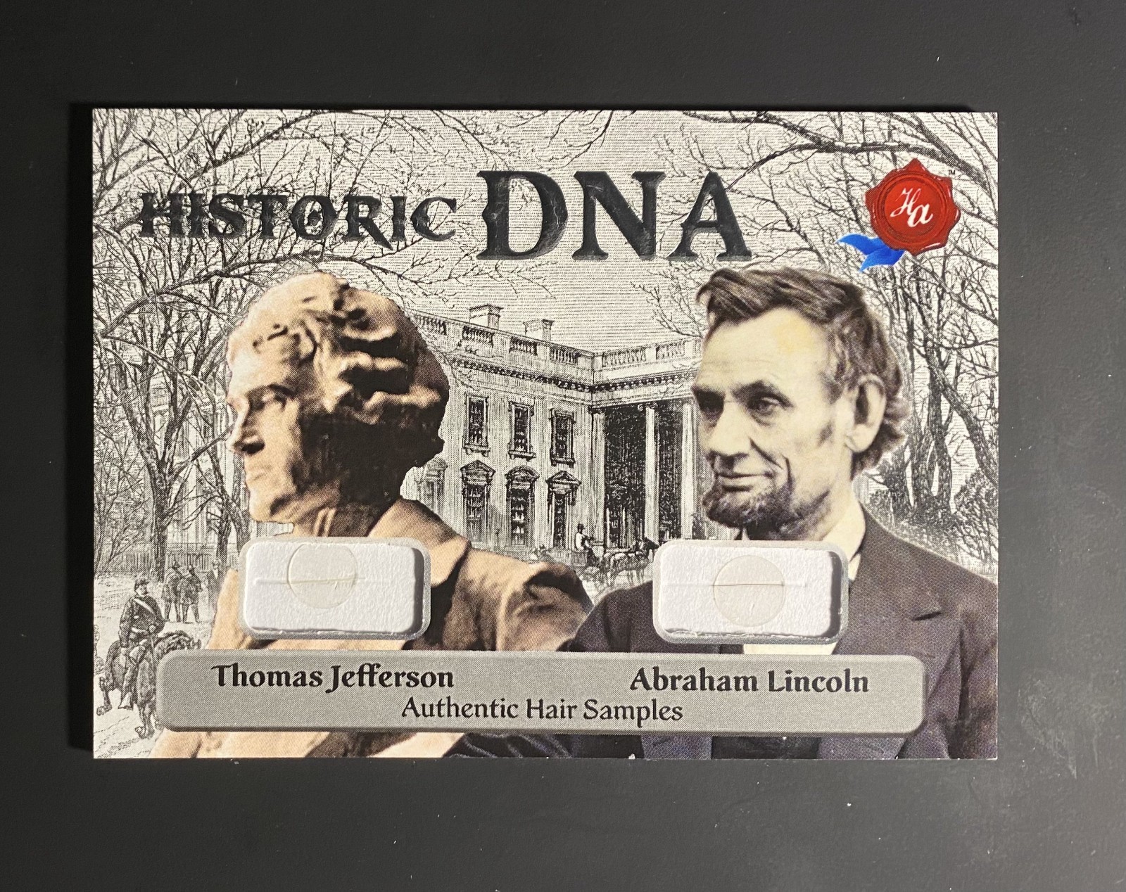 2024 Historic Autographs DNA Hair Relics Abraham Lincoln / Thomas Jefferson 3/5
