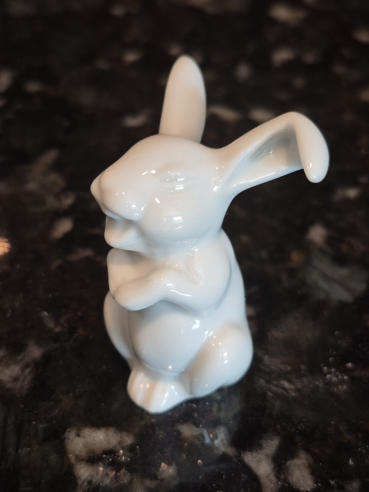 Vintage Rosenthal Germany Max Fritz Miniature White Porcelain Laughing Rabbit 2\