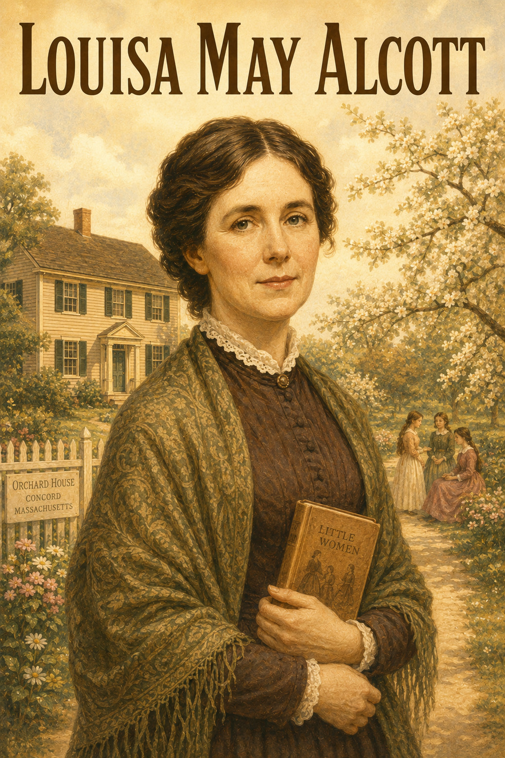 LOUISA MAY ALCOTT *2X3 FRIDGE MAGNET* AUTHOR POET LITTLE WOMEN GOOD WIVES PROSE