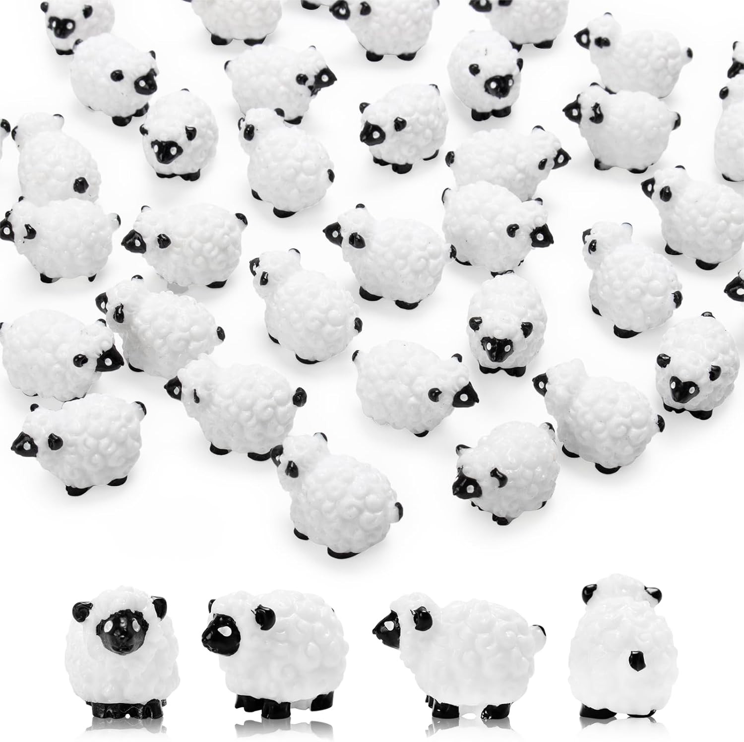 20 Pcs Mini Sheep Figurines Miniature Sheep Tiny Sheep Mini Plastic Sheep Mini R