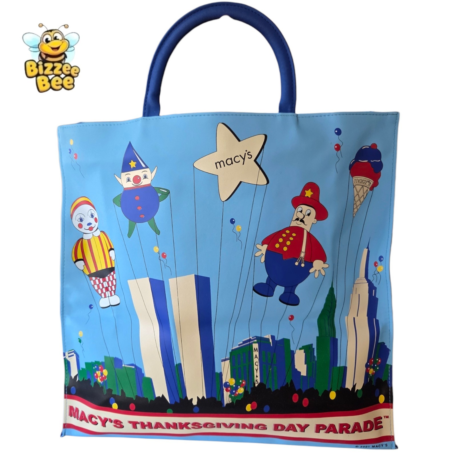 2001 Macy\'s 75th Thanksgiving Parade Tote - World Trade Center Background - New