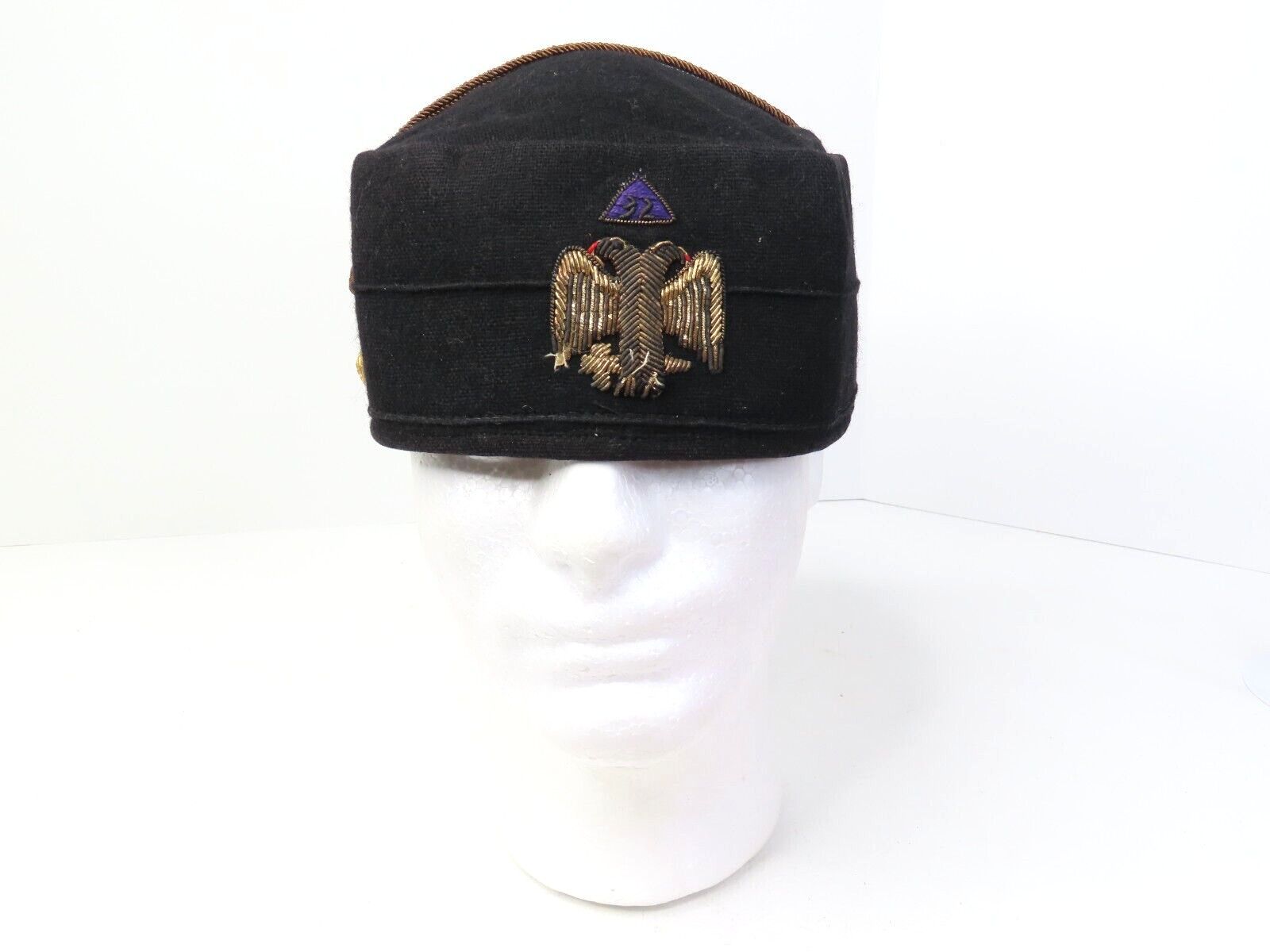 Vintage 1817 Masonic 32 Degree Double Eagle Freemason K.T. Hat