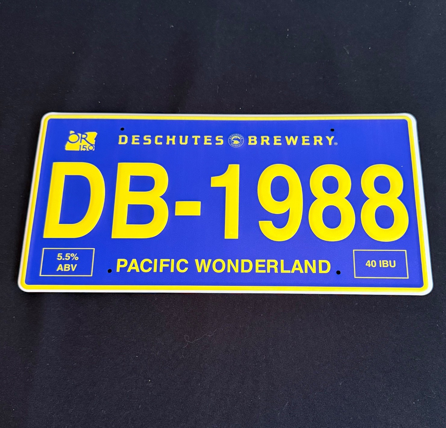 Deschutes Brewery Metal License Plate Tin Tacker 12
