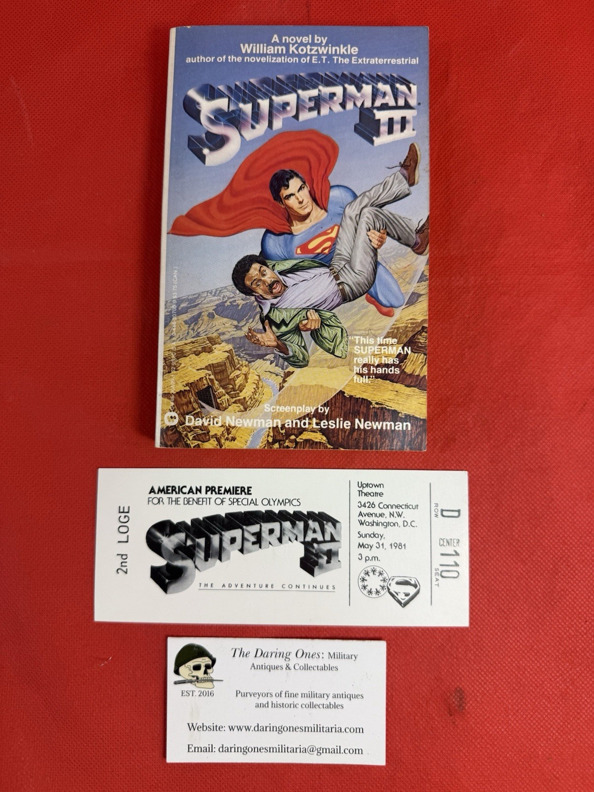 Original 1981 Superman III Book Signed By Richard Pryor And Robert Vaughn