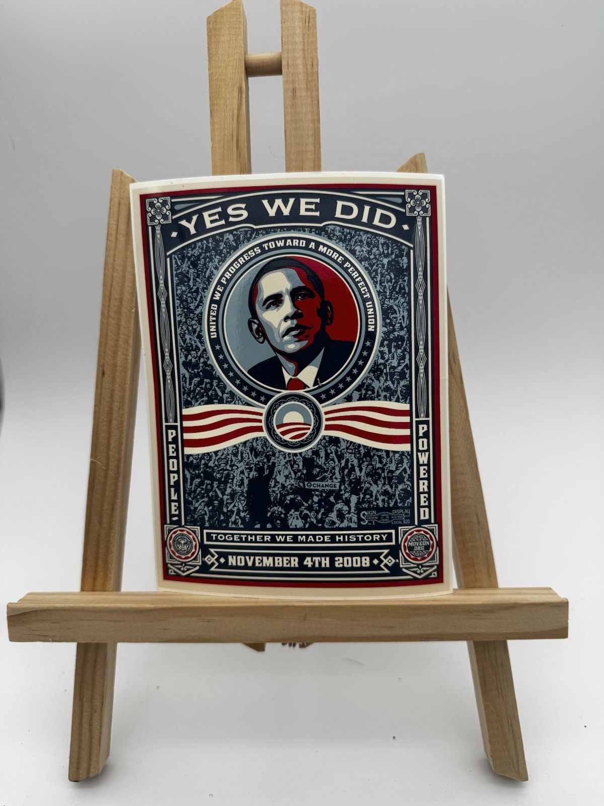 OBAMA 2008 YES WE DID Stickers Original 4\