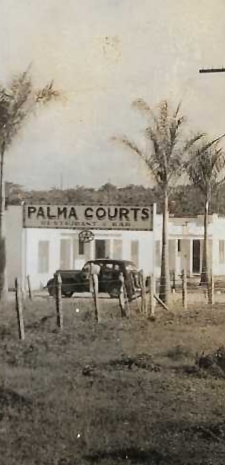 RPPC Hotel Palma, Antique Car, C. Valles. SLP. Real Photo M68 Postcard