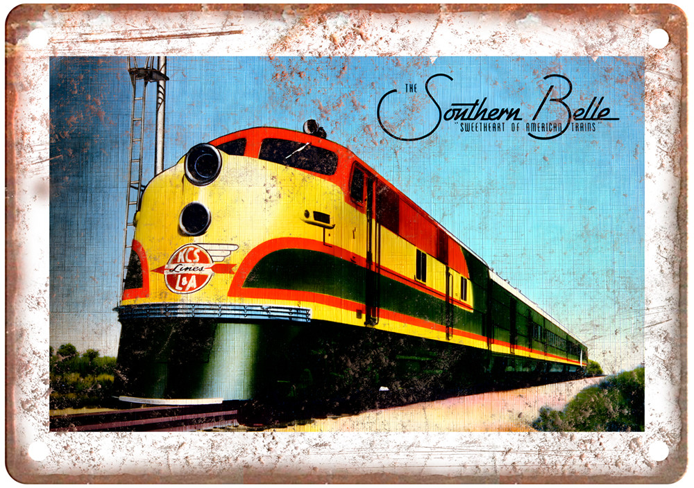 1941 Vintage Southern Belle Kansas Railroad Retro Look Metal Sign ZL713