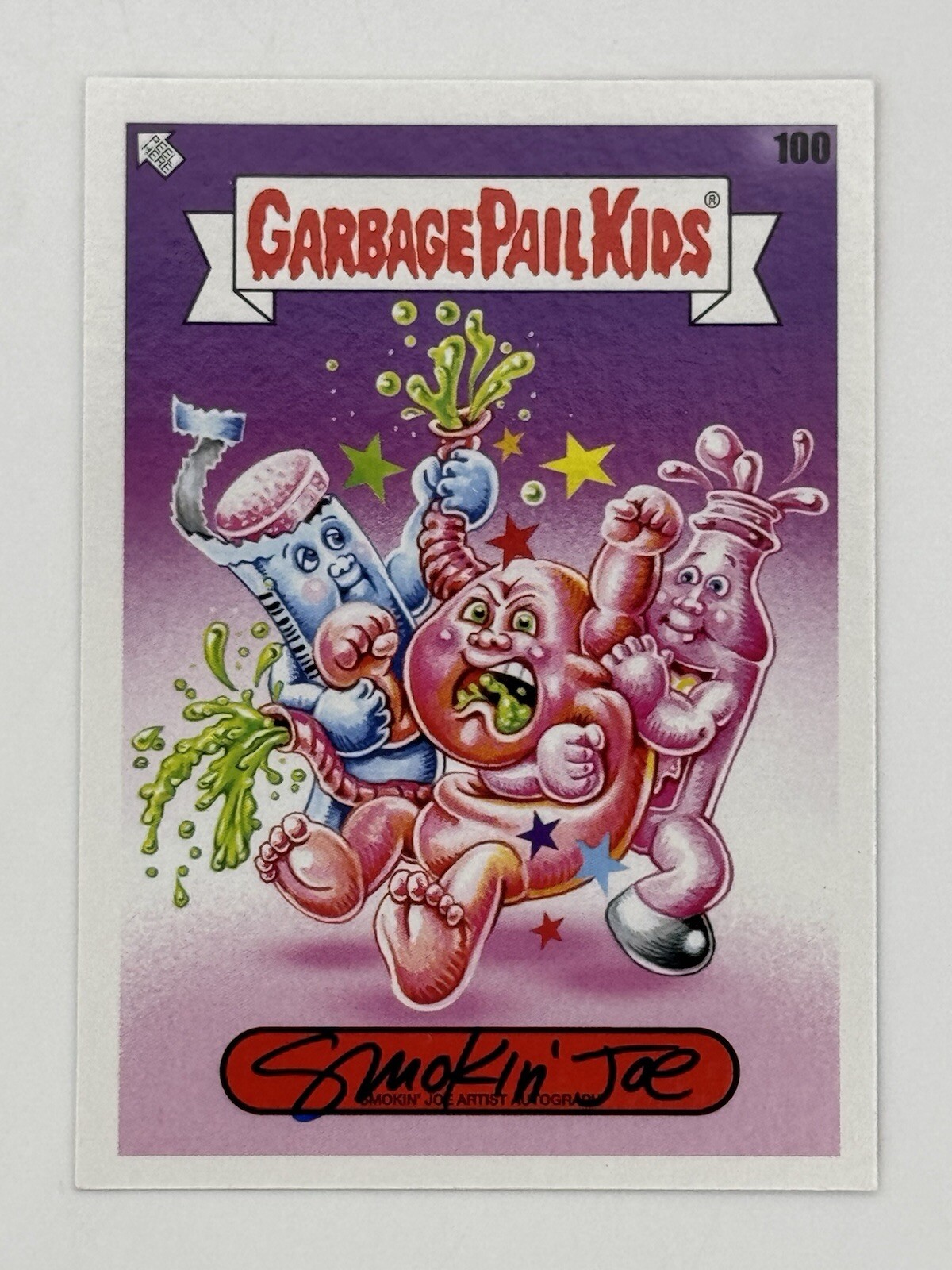 2021 Garbage Pail Kids Food Fight IRRITABLE LOWELL #100 Smokin’ Joe Auto 07/80
