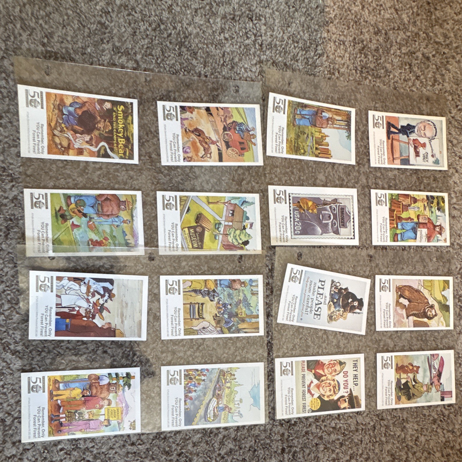USPS 1984 Smokey Bear Stamp Set Non-Sport Trading Cards Lot (12)