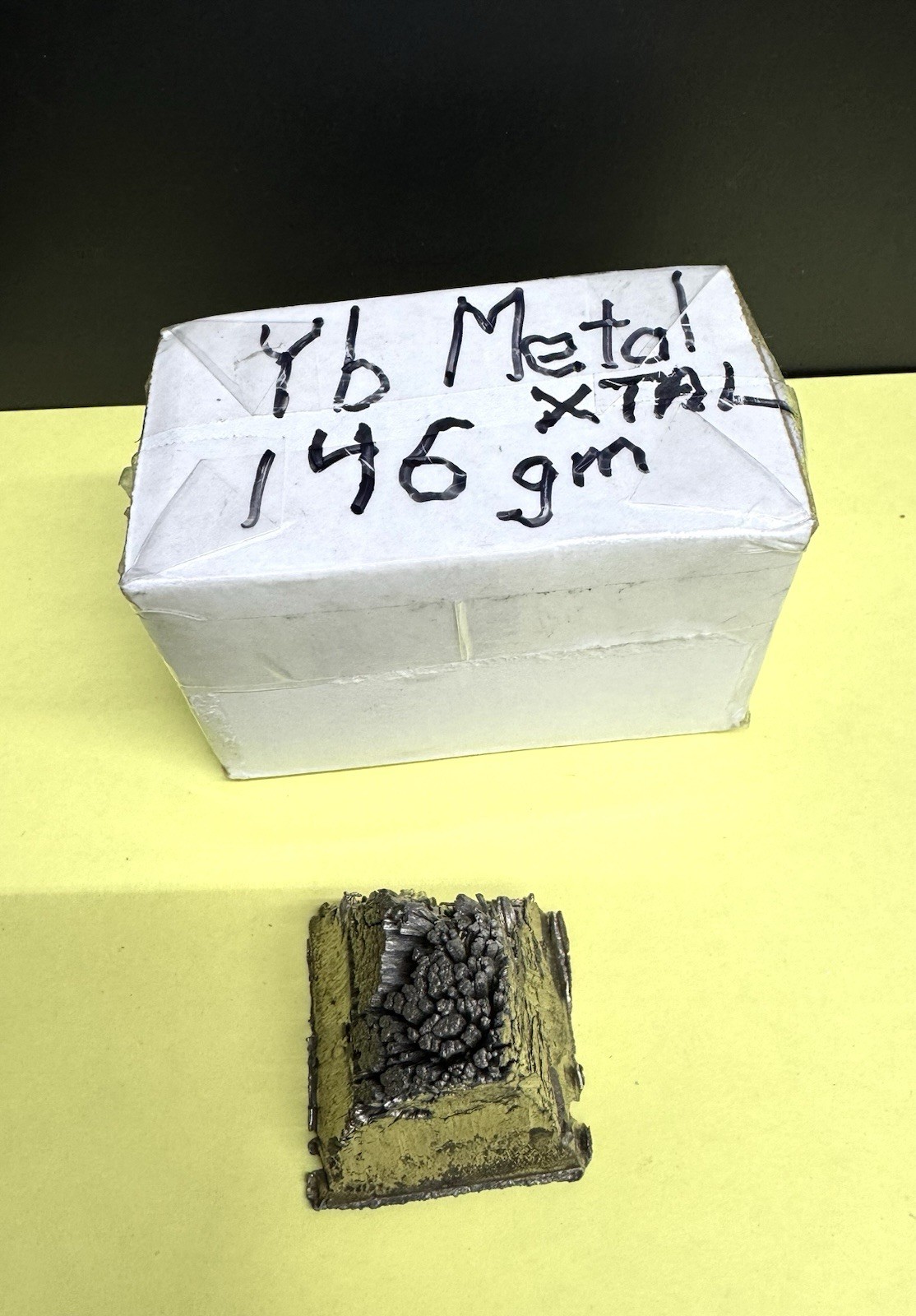 146 gram 99.9% Ytterbium metal element 70 sample