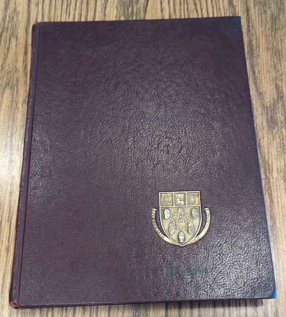 Vintage 1966 Manor Fairfield University Connecticut Yearbook Leather Bound
