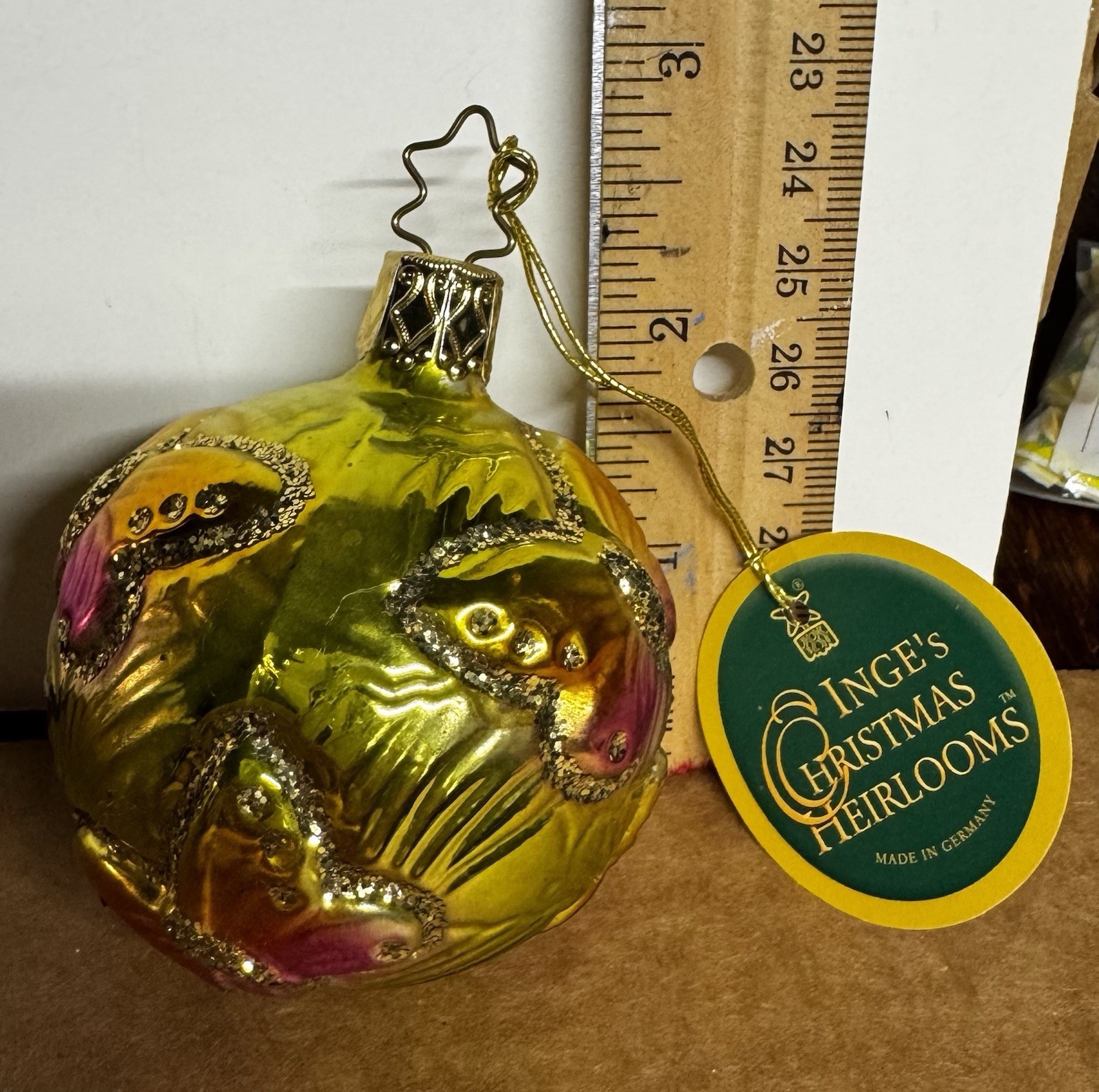 Butterfly Inge Glas Heirloom Ornament Germany Craftsmen Made