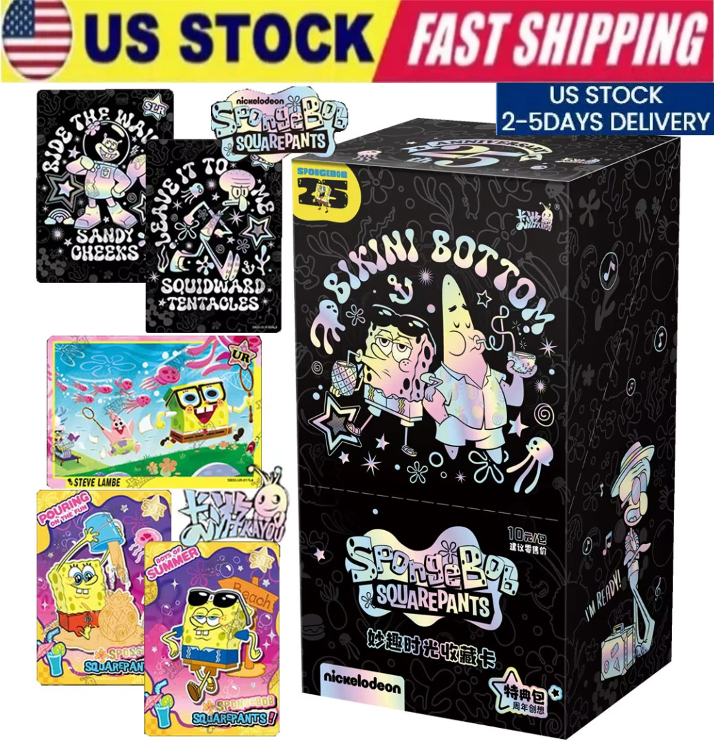 New Spongebob 25th Anniversary Kayou Booster Box 50 Trading Card's Anime Vol 2
