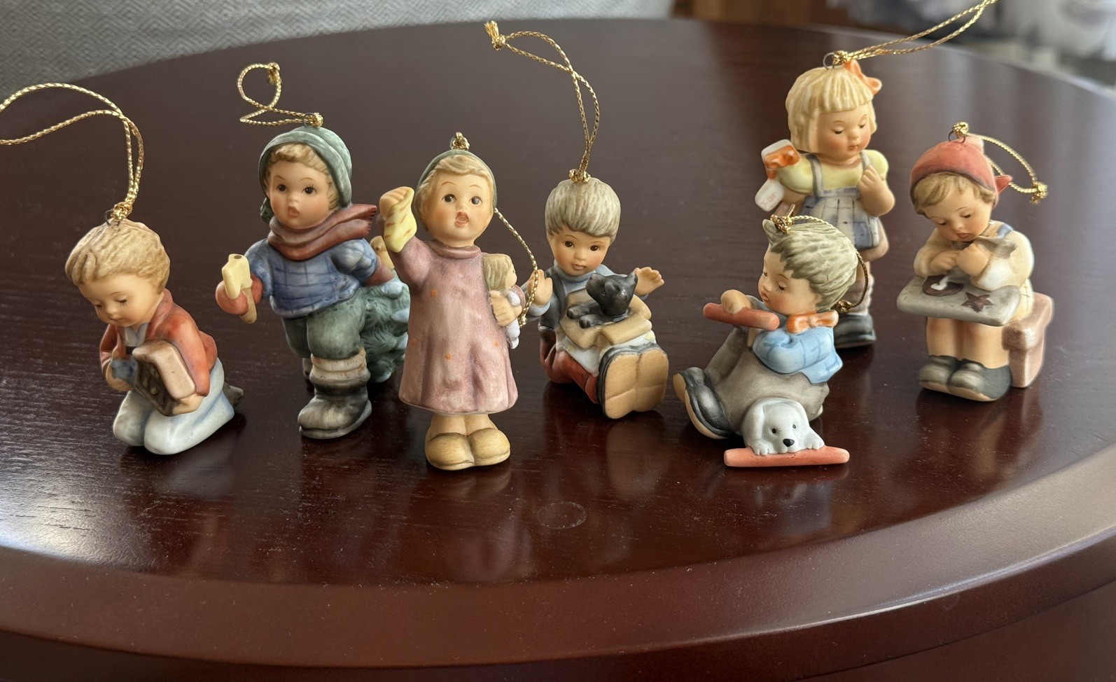 VTG Set of 7 Goebel Studio Hummel Hanging Ornaments Authentic Berta Hummel
