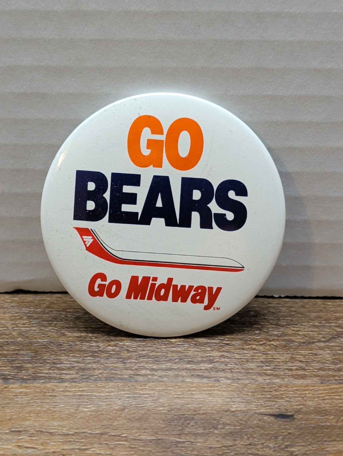 Vintage Midway Airlines Chicago Bears Advertising 3\