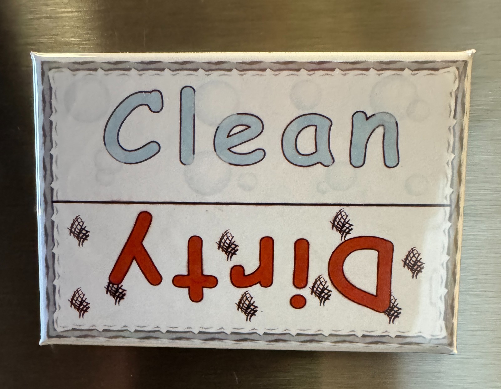 Clean / Dirty Dishwasher Magnet | 3 x 2 1/8in | NEW-BETTER, STRONGER DESIGN