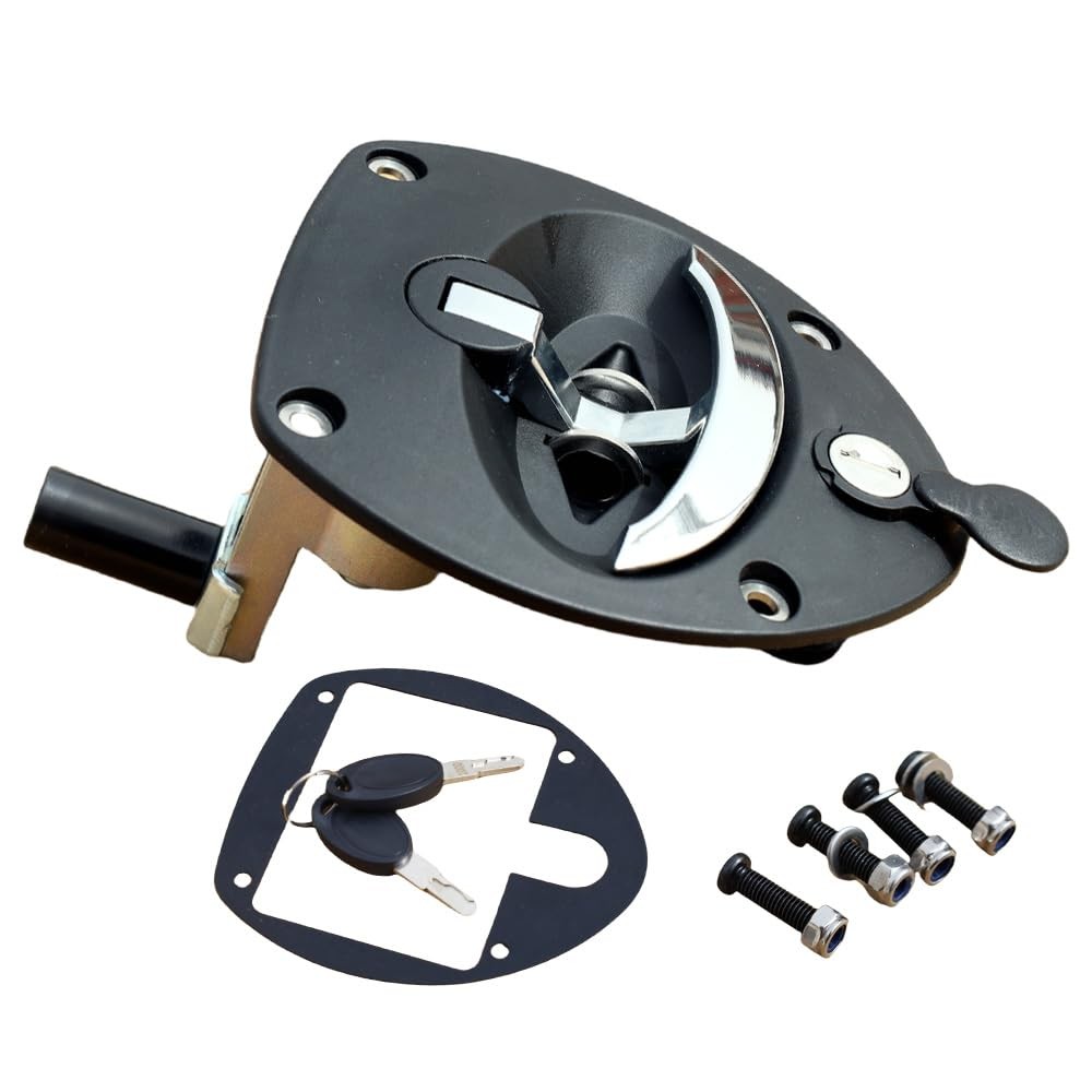 Universal THandle Compression Latch for RV Truck Tool Box Lock Black Silver