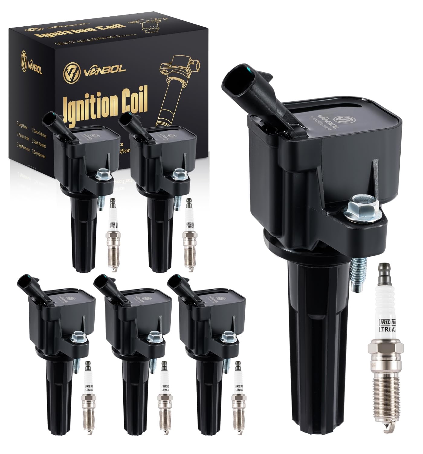 6Pk UF497 Ignition Coil Pack & 5019 Iridium Spark Plugs for 2006-2012 Chevy GMC 6Pk UF497 Ignition Coil Pack & 5019 Iridium Spark Plugs for 2006-2012 Chevy GMC