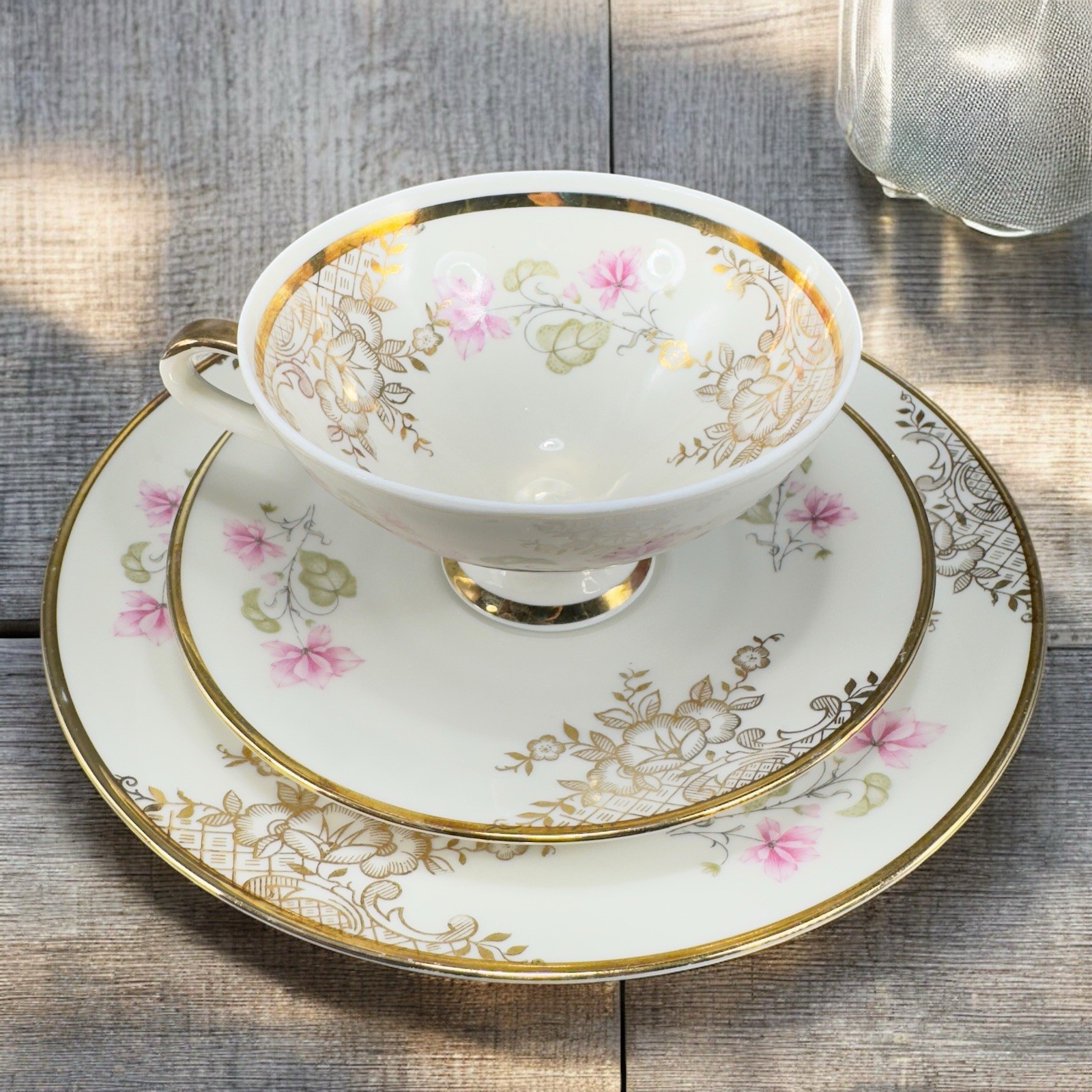 Winterling Marktleuthen Bavaria Porcelain Plate Teacup And Saucer Set 3 Pieces