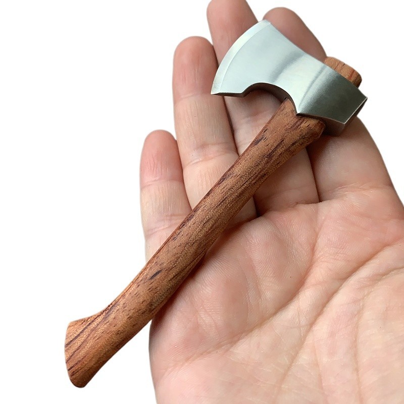 Mini Mountain Axe 7Cr13MoV Stainless Steel Wood Handle Camping Outdoor Mini Axe