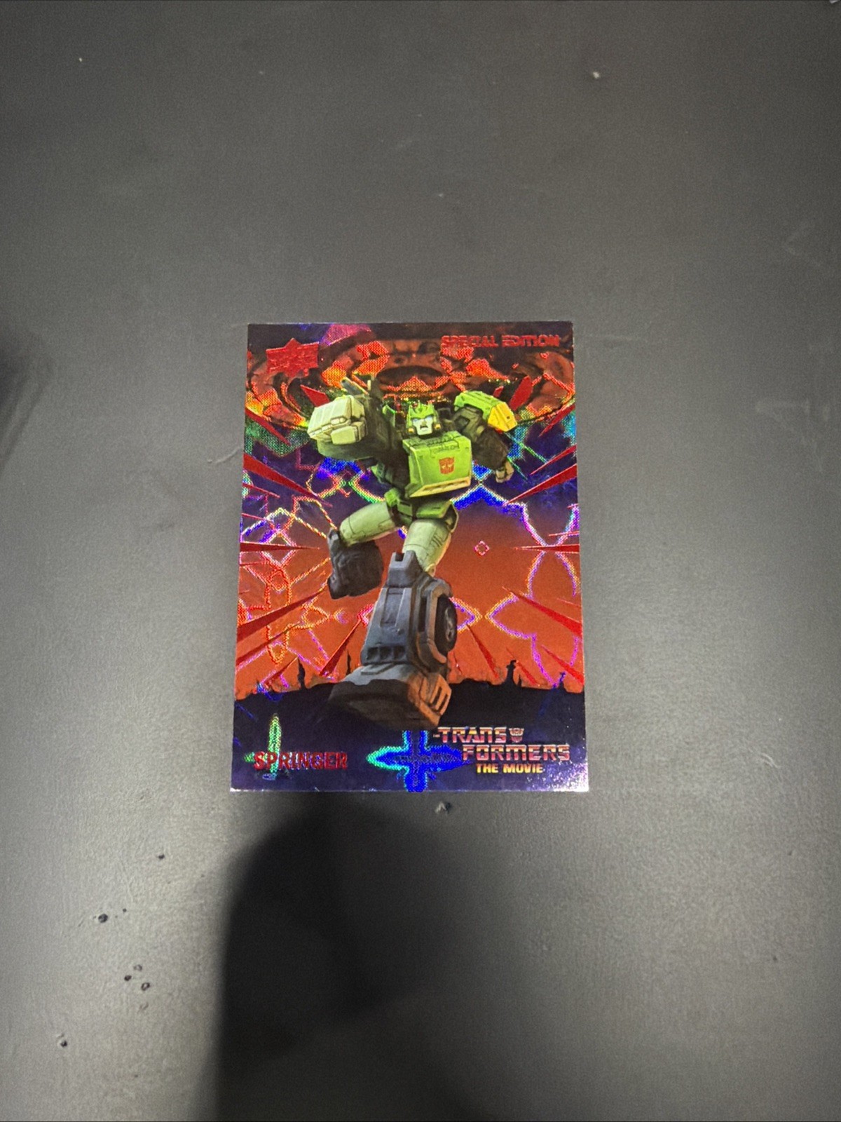 2026 Upper Deck Transformers The Movie 40th Anniversary Springer #/1986 Red Foil