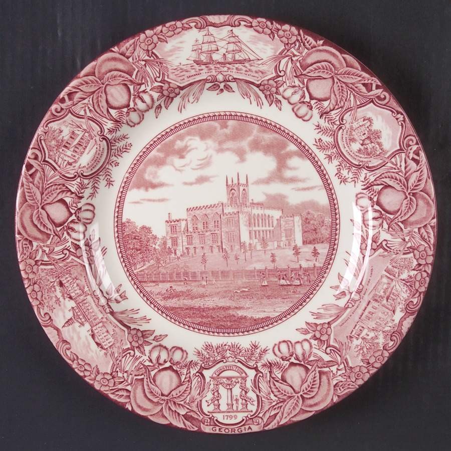 Wedgwood Georgia Historical Plates Pink Dinner Plate 4631075
