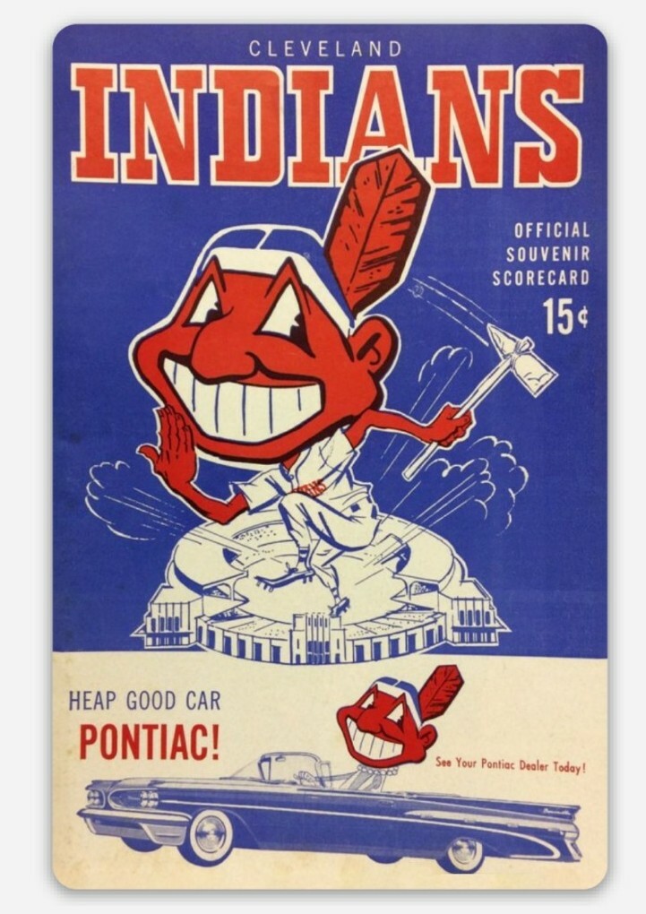 Chief Wahoo Magnet Vintage Cleveland Indians Custom Vinyl MLB Tribute Pontiac