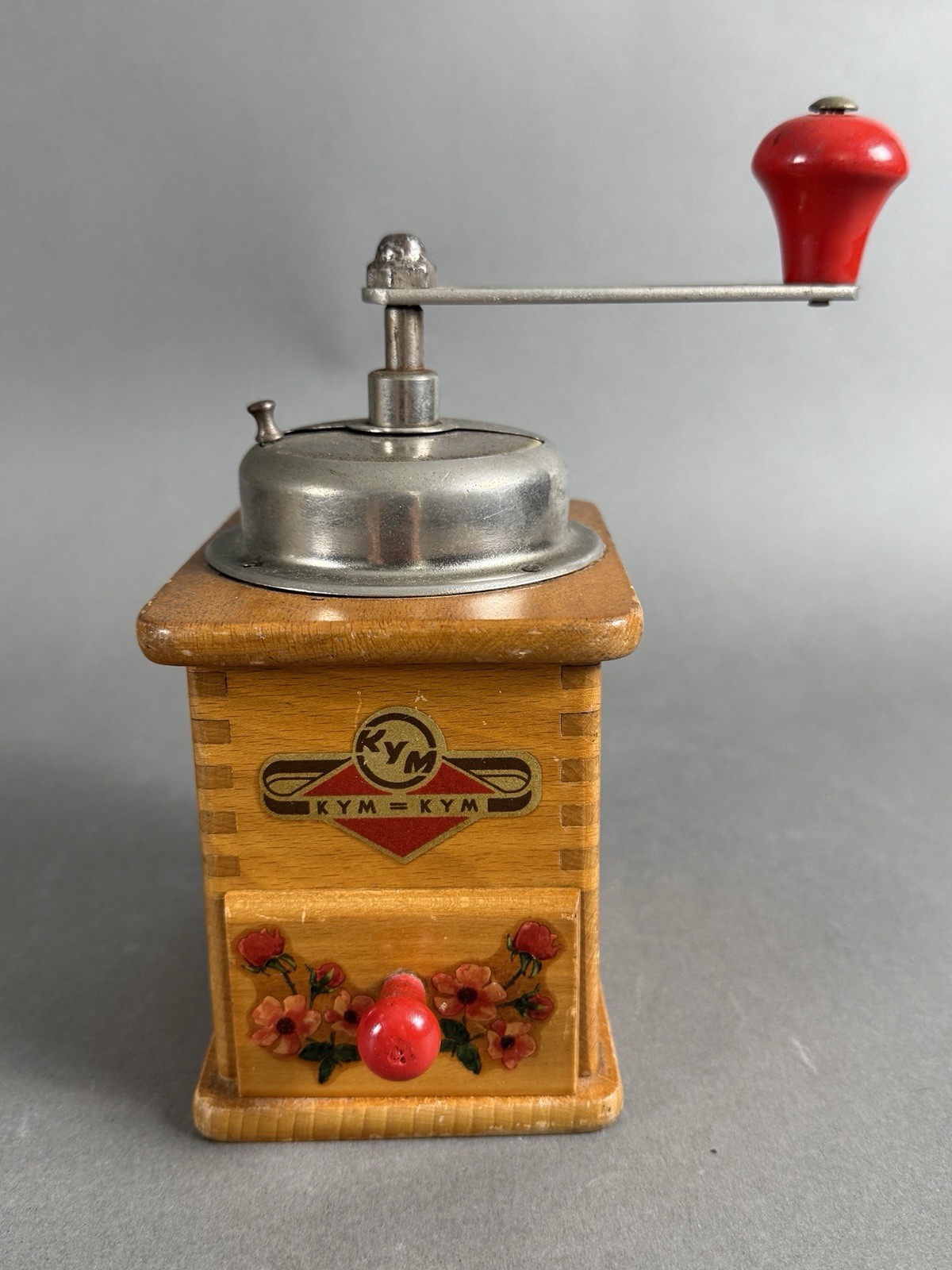 VINTAGE KYM COFFEE GRINDER Wooden MADE IN GERMANY VINTAGE KYM COFFEE GRINDER Wooden MADE IN GERMANY
