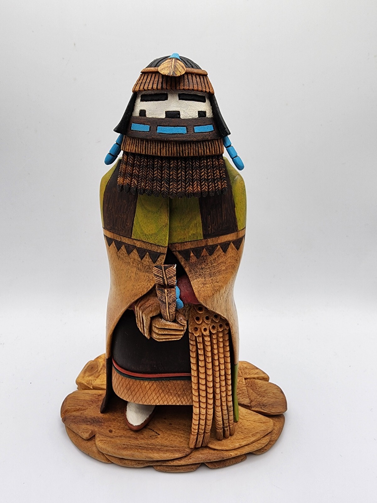 Kachin-Mana Ooak Hand Carved And Painted Kachina Doll Signed Darrell Parker