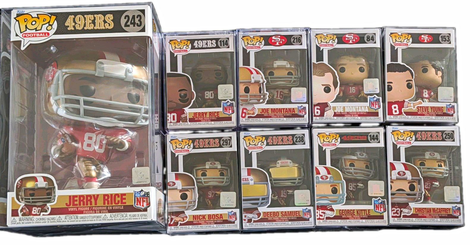 Funko POP NFL San Francisco 49ers Lot Of 9 NEW With Protectors