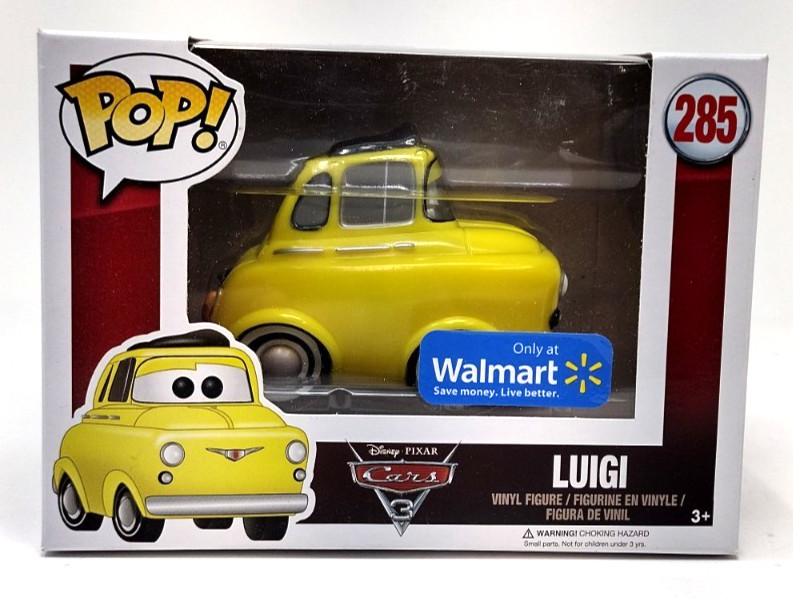 Funko Pop Luigi Cars 3 Vinyl Figure 285 Walmart Exclusive Yellow Car Pixar New