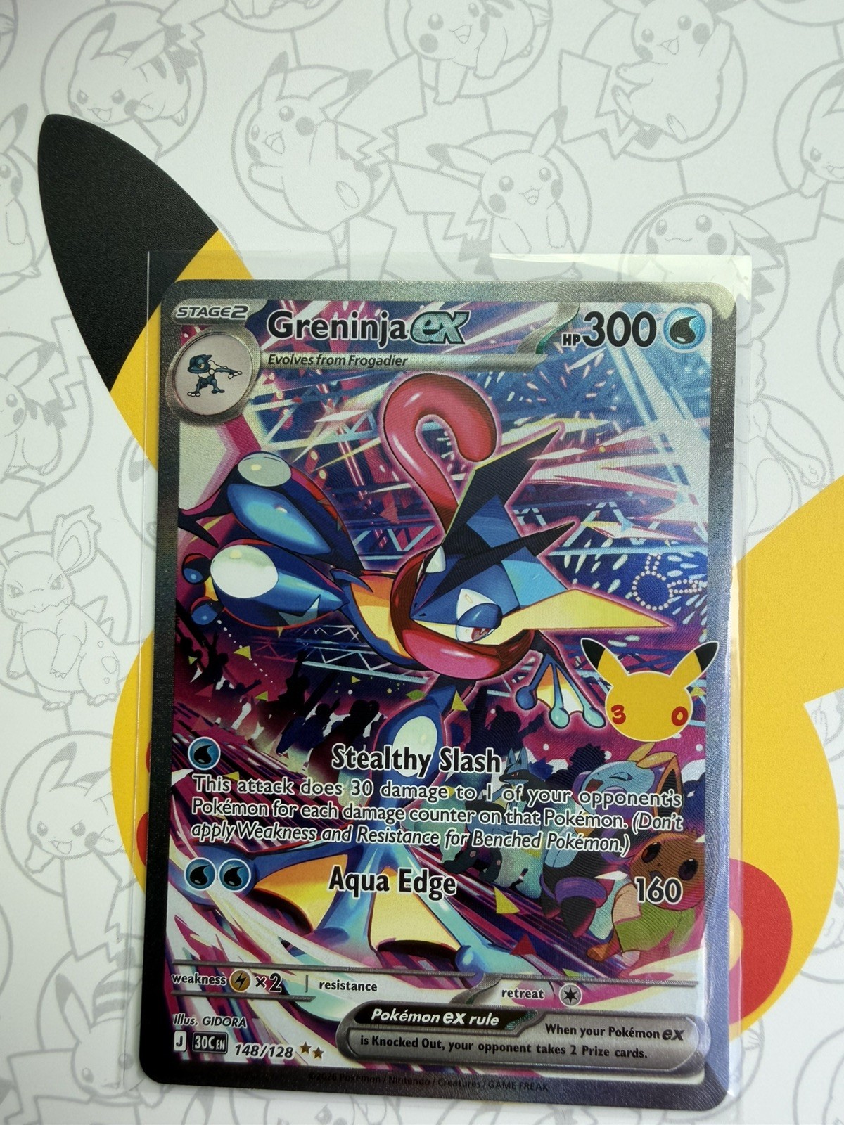 Pokémon TCG Greninja EX 148/128 30th celebration set