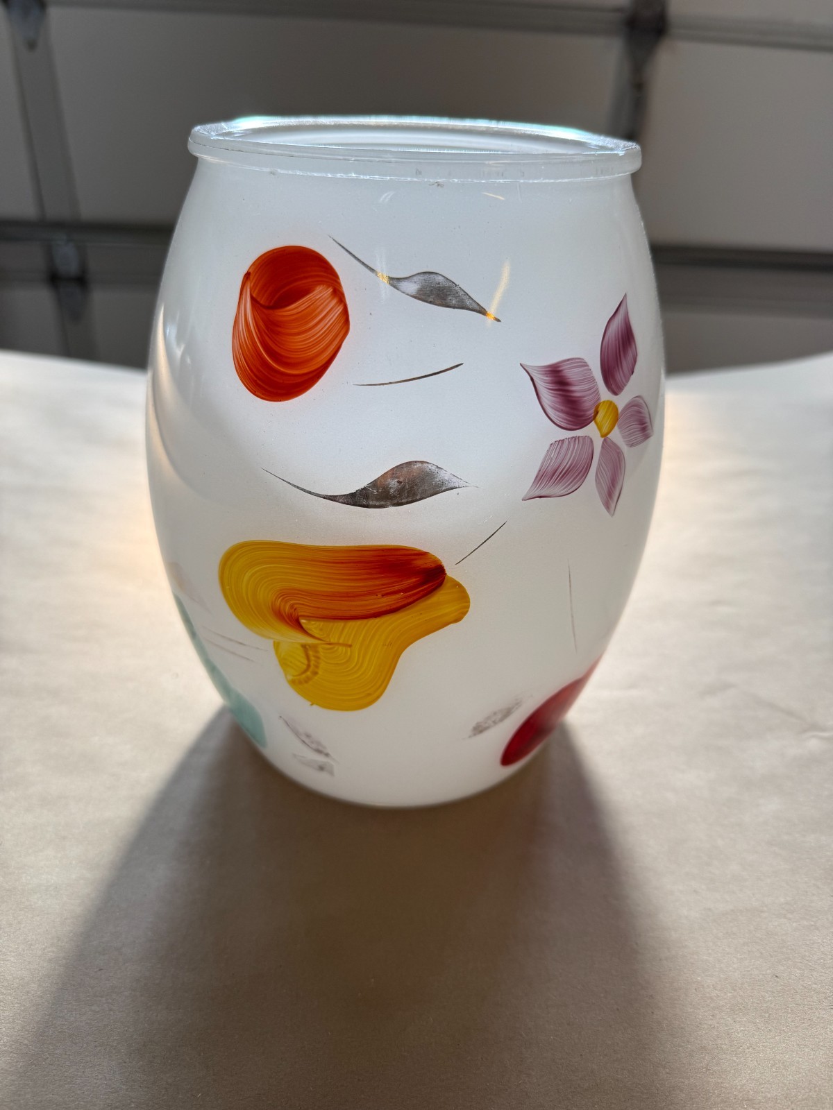 Vintage Bartlett-Collins Mid-Century Milk Glass Cookie Jar