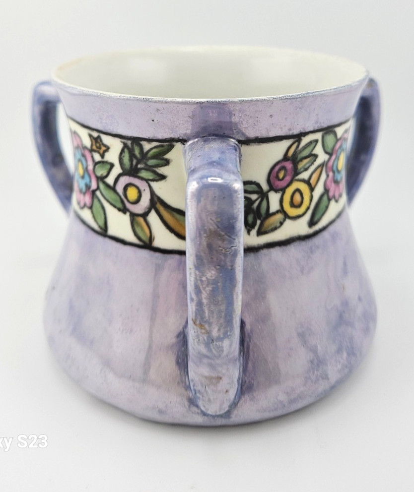 RARE Antique 1900's WG & Co Limoges 3 Handled Loving Cup Tyg Pristine Estate 