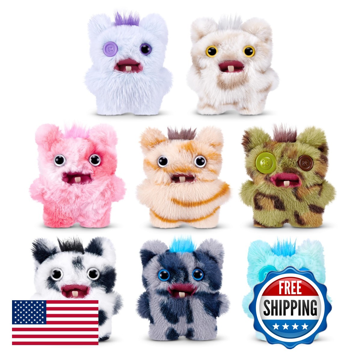 Fuggler Baby Fugg Screech Edition 3.5 Inch Plush (8 Pack) by ZURU