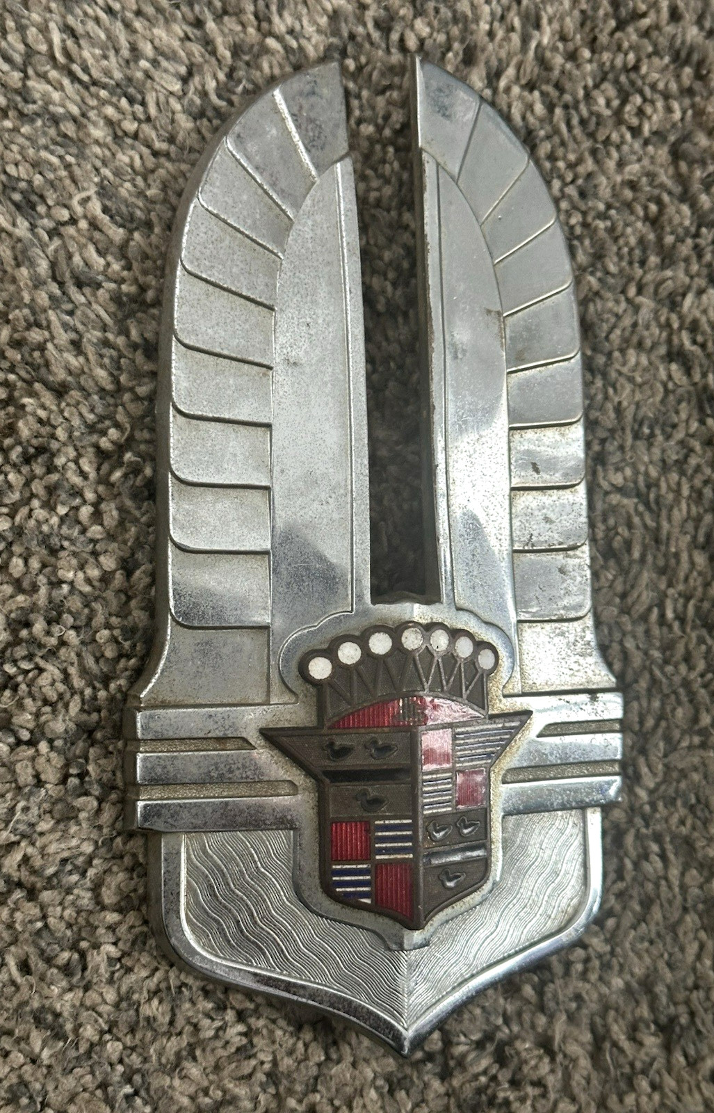 CADILLAC 1941 1942 Hood Ornament Emblem BADGE Auto Car 1943 1944 1945  1946 1947