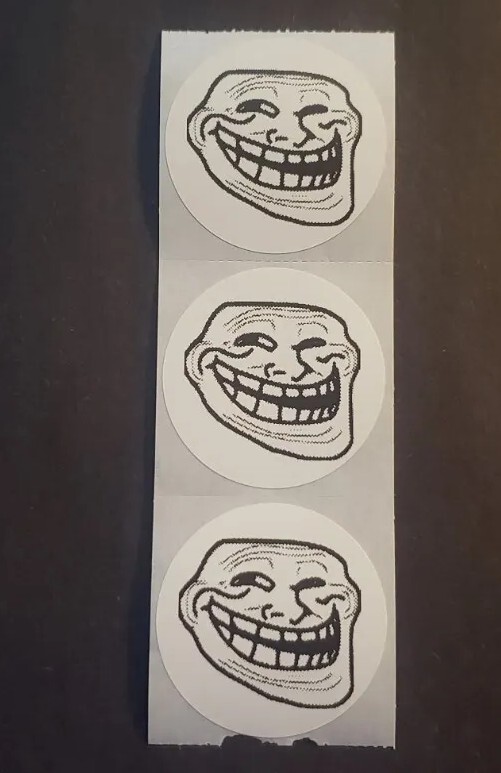 25 Troll Face Joke Labels/Stickers  