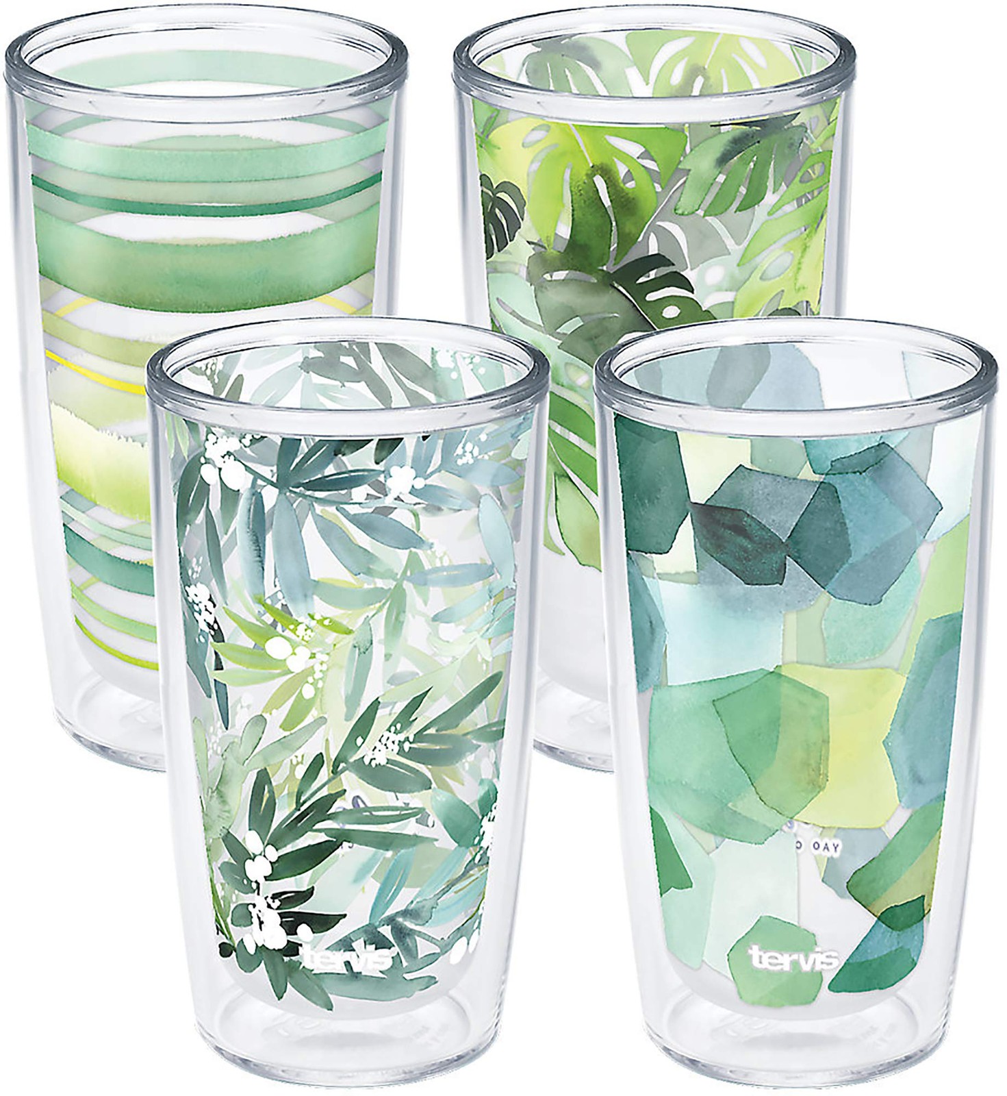 Tervis Yao Cheng Green Crystal Made in USA Double Walled 16 Ounces, Clear Tervis Yao Cheng Green Crystal Made in USA Double Walled 16 Ounces, Clear