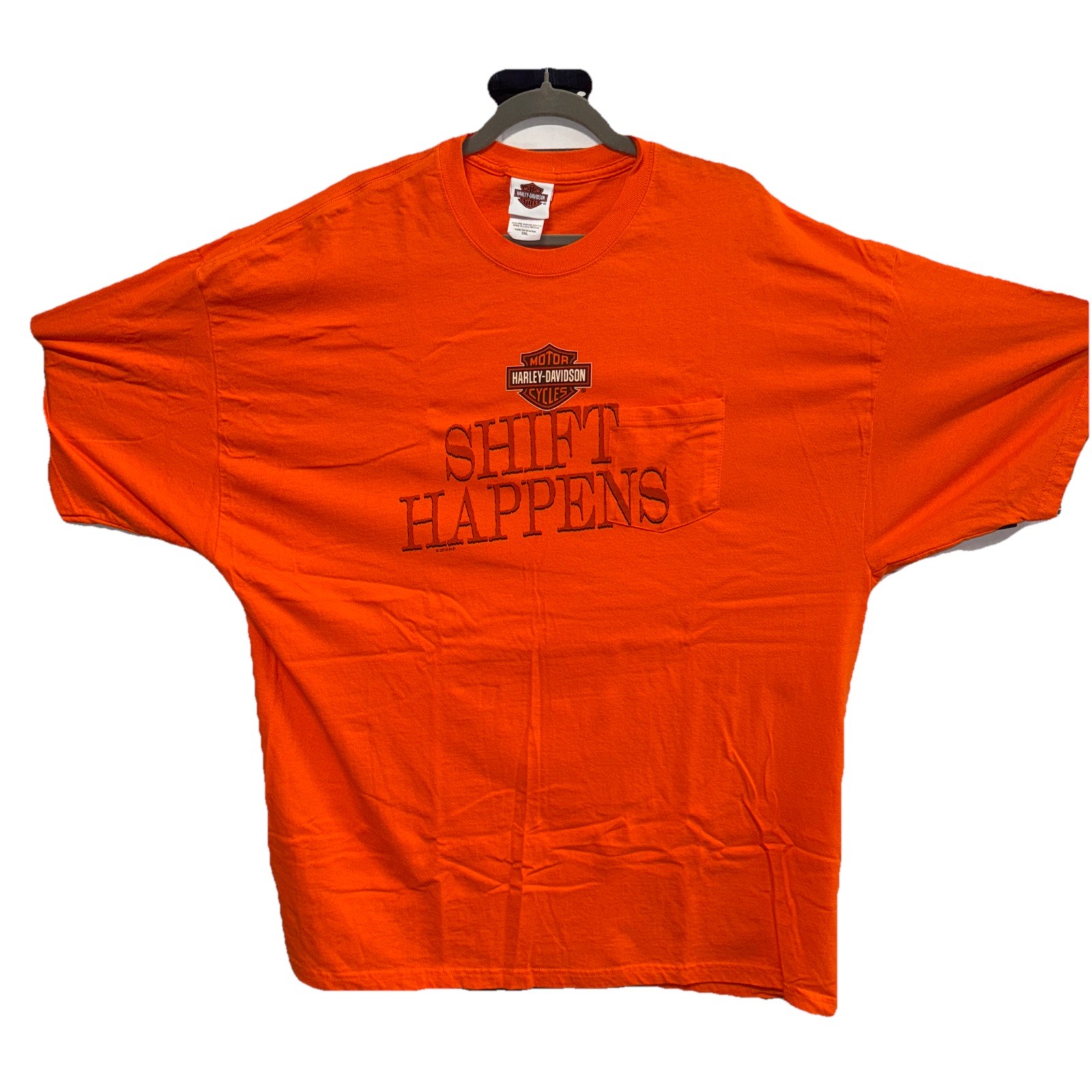 NWOT Harley Davidson Orange Chester’s Grand Teton Hanes Beefy T-Shirt 3XL IF, ID