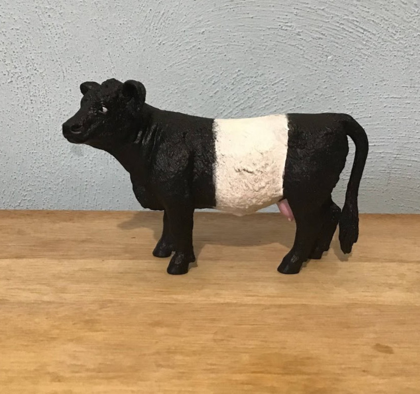 Schleich  Custom Black and White Galloway Cow OOAK
