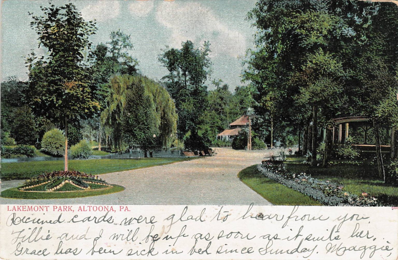 Lakemont Park Altoona PA Postcard 1906 Vintage Pennsylvania Park Scene