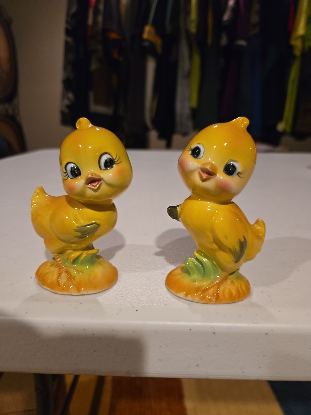 Vintage Ceramic Baby Chick Shakers