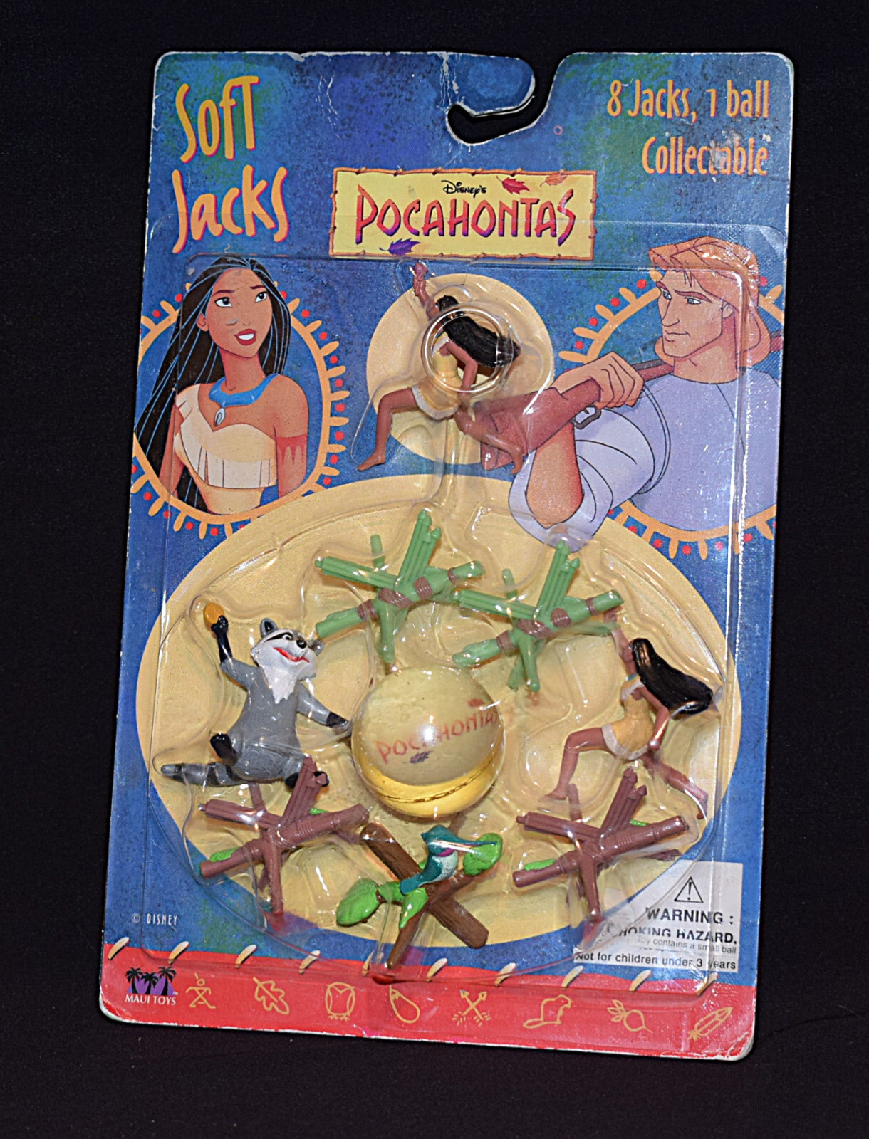 Vintage 1995 Disney Pocahontas Soft Jacks Game Maui Toys Collectable ~ unopened