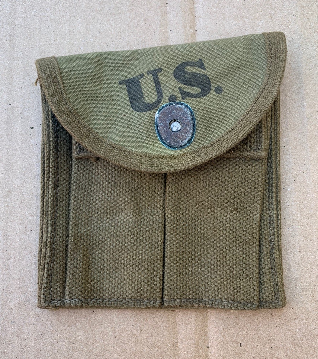 Original WWII US M1 Carbine Ammo Magazine Pouch 1943 Dated