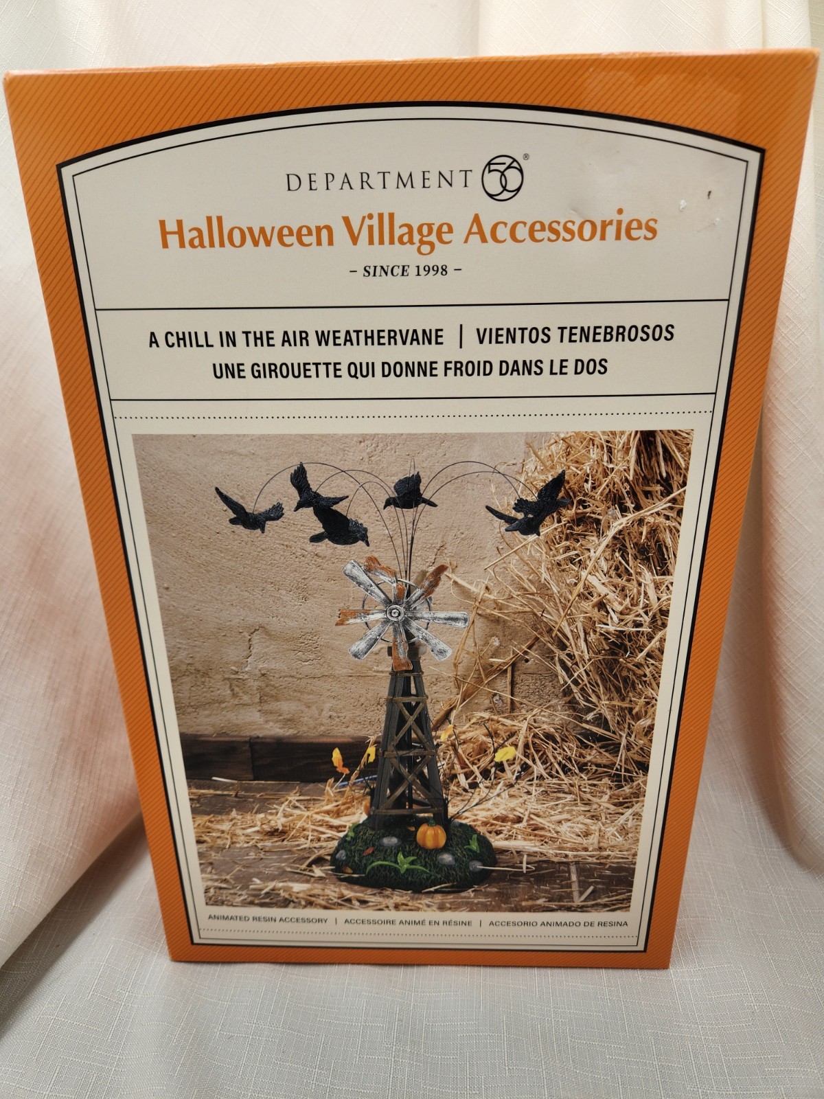 Dept 56 A CHILL IN THE AIR WEATHERVANE Halloween Village Accessory 6013645 NEW