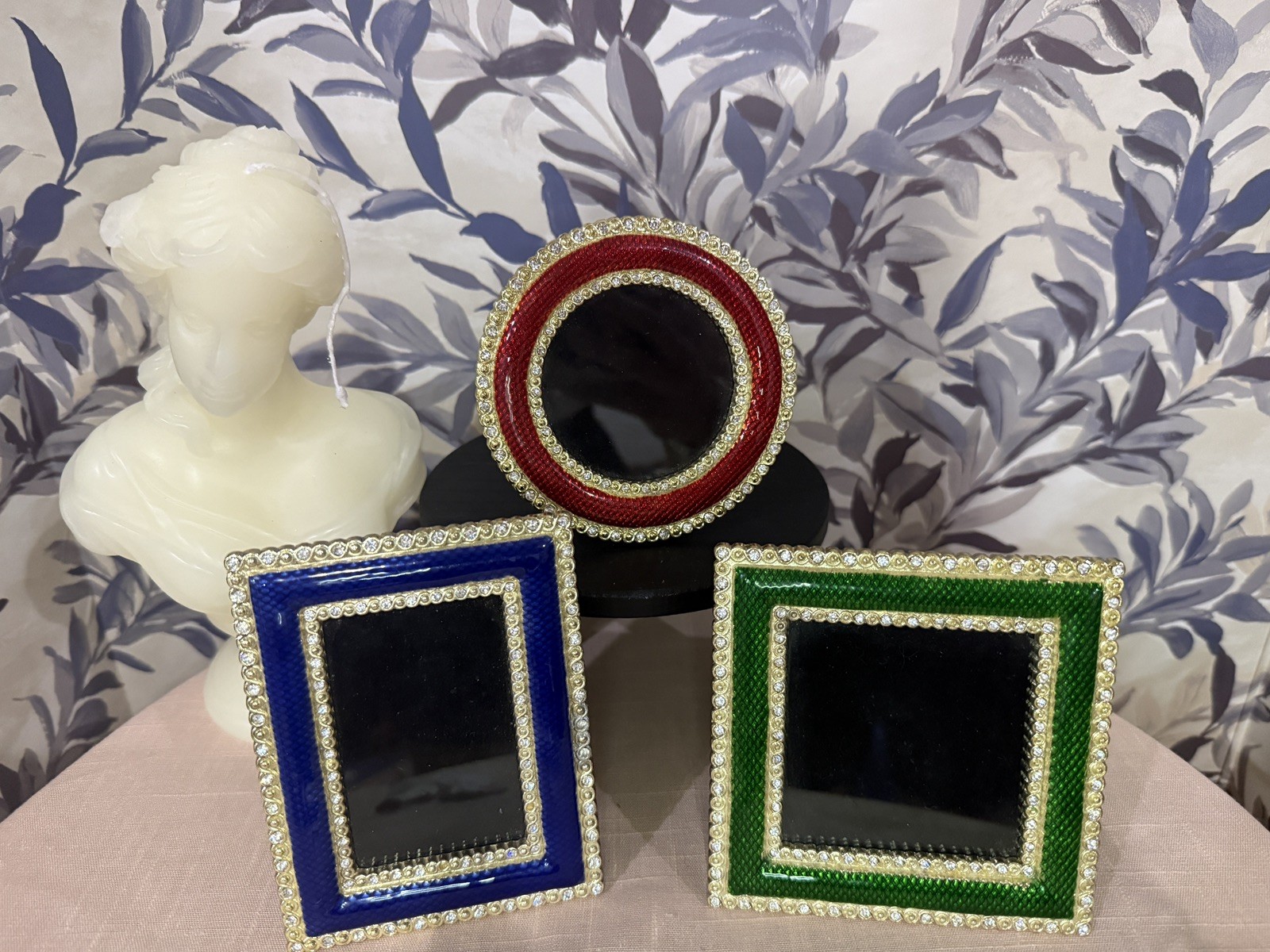 Set of 3 MMA Metropolitan Museum Of Art Fabergé Inspired Jeweled Picture Frames