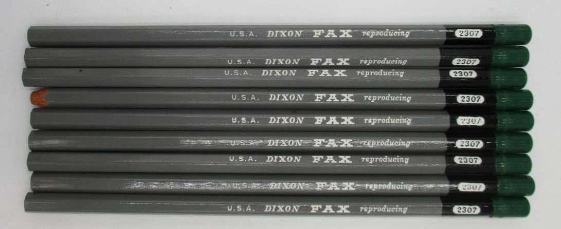 Vintage NEW Lot of 9 Dixon Fax Reproducing 2307 Pencils