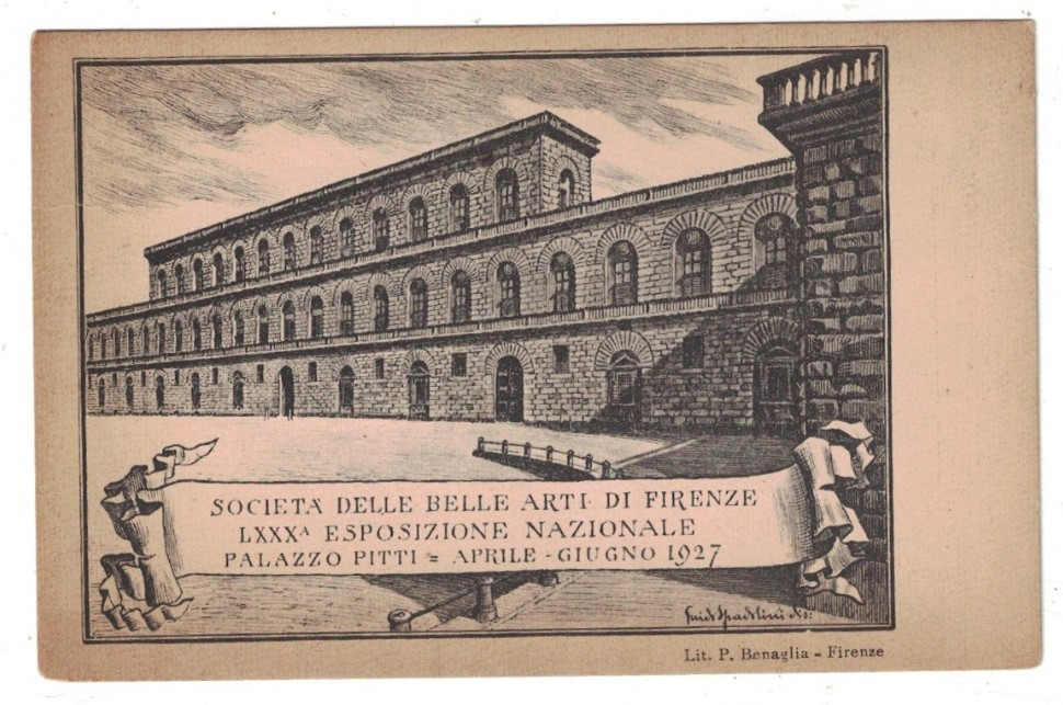 1927 SOCIETA DELLE BELLE ARTI DI FIRENZE EXPO NATIONALE PALAZZO PITTI ITALY PC